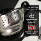 Volcanic Ash Titanium Finish Coffee Mug and Saucer Set (8 oz) | Modern Sculptural Ceramic Cup for Espresso & Latte | Unique Artisanal Home Decor & Desk Art - Image 5
