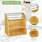 LASZOLA Bamboo Tea Bag and Coffee Holder Organizer for Cabinet Counter - Image 2