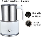 AIZYR Electric Milk Frother - Automatic Milk Foam Maker Hot or Cold Milk Steamer with One-Button Operation for Coffee, Hot Cocoa, Latte,White,220V - Image 5