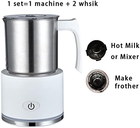 AIZYR Electric Milk Frother - Automatic Milk Foam Maker Hot or Cold Milk Steamer with One-Button Operation for Coffee, Hot Cocoa, Latte,White,220V - Image 5