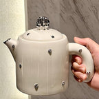 Water Pitcher Ceramic Cold Kettle Set, Household Living Room Water Cup, Ceramic teapot, Tea Cup, Cold Kettle, high Temperature Resistant Water Jug - Image 3