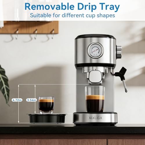 XIXUBX 20 Bar Espresso Machine, Milk Frother, Touchscreen & Pressure Gauge - Image 6