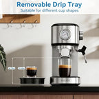 XIXUBX 20 Bar Espresso Machine, Milk Frother, Touchscreen & Pressure Gauge - Image 6