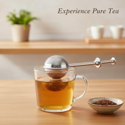 Stainless Steel Tea Infuser Ball with Fine Mesh, Snap-Lock Closure for Loose Leaf Brewing in Mugs & Teapots (1 Pack) - Image 3