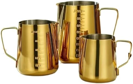 900ML Stainless Steel Pitcher Coffee Frothing Jug Pull Flower Cup Cappuccino Milk Pot Espresso Latte Art Frother Jugs(900ML No Scale) by Unknown