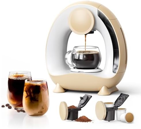 Pods and Grounds Single Serve Coffee Maker,Brew in 1 minute by BENFUCHEN