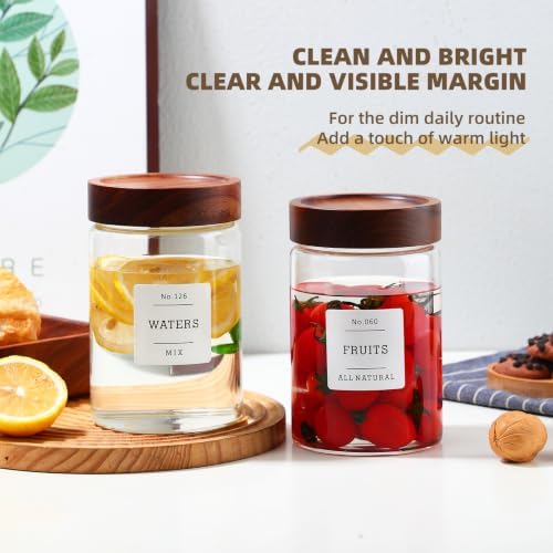 Glass Jars with screw Acacia Lids, Glass Food Storage Containers with Airtight Lids, Glass Container Jar Set for Coffee, Nut, Candy, Cereal, Sugar, Snacks, Blooming Tea,Spice (30.4 fl.oz (4-Pack)) - Image 5