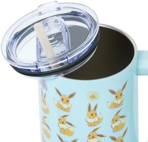 Silver Buffalo Pokémon Flower Cafe Eevee, Stainless Steel Tumbler, 30oz - Image 5