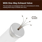 Single Dose Coffee Bean Storage, 14Pcs Glass Tubes Coffee Bean Cellars, With One-Way Exhaust Valve, Metal Stand And Hopper, Single Bottle Capacity 20-22g, For Coffee Storage(Silver) - Image 3
