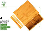 Bamboo Land- Bamboo K Cup Holder, 4 Adjustable Dividers, 36 K Cup Pod Storage, Coffee Pod Drawer, Coffee Pod Holder, Coffee Pod Organizer, Kcup Holder, K Cup Holders for Counter, Coffee Pods Holder - Image 3