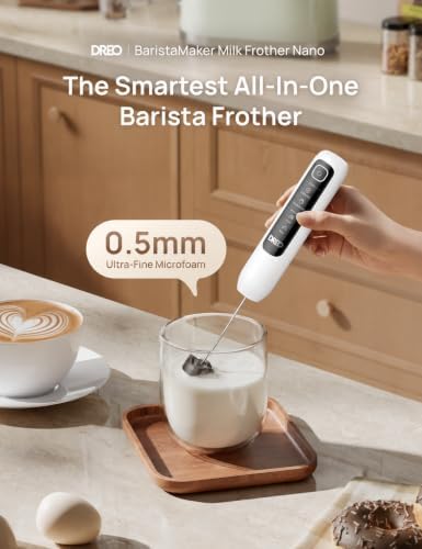 DREO BaristaMaker Nano Handheld Milk Frother Wand Coffe Frother - Image 2