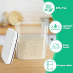 11 Lbs Rice Storage Container 5.8Qt Flour Sugar Containers with Flip-up Lid - Image 6