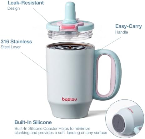 BABLOV 23oz Insulated Coffee Tumbler 316L Stainless Steel Travel Mug - Image 4