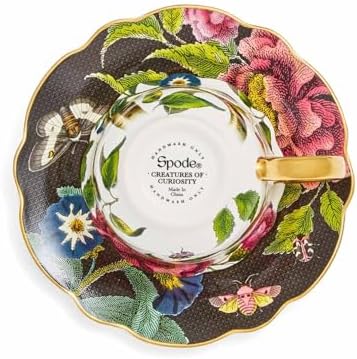Spode Creatures of Curiosity Tea Cup and Saucer Fluted Black Snake (CRCSB8818-XG) - Image 6