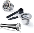 Stainless Steel N espresso Reusable Pods Fit For Nes presso OriginalLine, Metal Refillable Espresso Coffee Filter Pods For Nescafe Original Brewers, 2 Capsules With A Tamper by BENFUCHEN