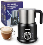 APOXCON Milk Frother and Steamer, Automatic Warm & Cold Foam Maker with Stainless Steel Jug, Detachable Electric Coffee Frother for Cappuccino, Latte, Hot Chocolate by APOXCON