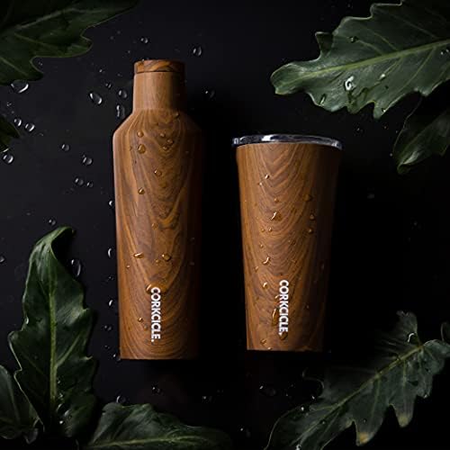 Corkcicle Insulated Tumbler with Sliding Lid, 16 oz, Walnut Wood - Image 6