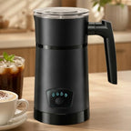 Industrial Frother Electric Milk Frother Automatic Milk Warmer Coffee Machine With Clear Lid And Handle For Cold Froth Hot Froth Heated Milk Chocolate Milk Suitable for room dorm use - Image 5