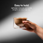 FLUR Latte Glasses (Set of 2) Perfect for Latte Art, Lattes, Cappuccinos & Flat Whites – Double-Walled Borosilicate Glass – Handmade, Lightweight & Durable – 7oz (Amber) - Image 5