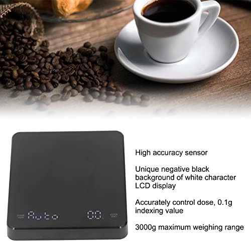 Wisecoco Coffee Scale with Timer, 2kg/0.1g Pour Over Drip Espresso Scale Intelligent Rechargeable Digital Table Top Electronic Accurate Second Reading Tool - Image 3
