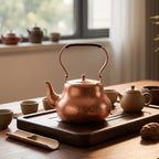 Rust-Resistant Stovetop Tea Kettle | Hammered, Copper Tea Kettle, Elegant, Pot, for Kitchen - Image 3