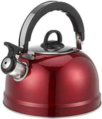 DOITOOL 3 Quart Red Tea Kettle for Stove Top Whistling Teapot by DOITOOL