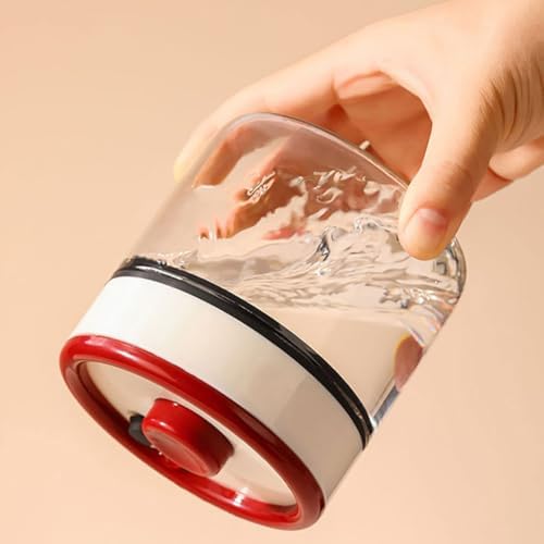 2PCS Glass Coffee Bean Jars, 63OZ Airtight Leak Proof Vacuum Coffee Canister Food Storage Container for Coffee Bean, Sugar, Tea, Nuts - Image 5