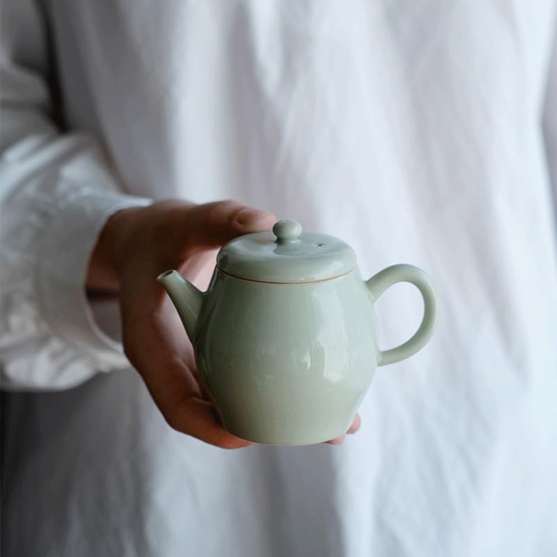 Small Ceramic Teapot Single Pot Filter Ball Hole Retro Handmade Tea Kung Fu Set - Image 4