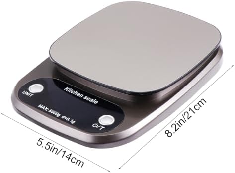 Stainless Steel Kitchen Food Scale 5kg 0.1g LCD Display - Image 2