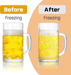 20oz Heavy Glass Beer Mug Set of 6 with Handle,Beer Mugs for Freezer, Large Glass Beer Stein - Image 6