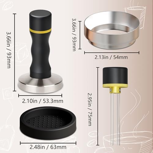 2-in-1 Espresso Tamper WDT Tool, Espresso Accessories Kit, 53.3mm - Image 4