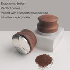 Espresso Distributor 51mm 53mm 58mm Adjustable Coffee Distributor & Tamper Tool, Espresso Leveler with Beech Wood Handle, 50# Steel Base Barista Coffee Accessories for Portafilter - Image 3