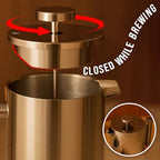 Red Ember Stainless Steel French Press 1L Cafetiere – Double Wall Insulated Coffee Maker, Unbreakable & Rust-Proof with 3-Layer Filter for Smooth, Rich Brew – Ideal for Home, Camping & Gifts - Image 7