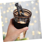 Hemobllo Glass Water Bottle with Straw and Lid 450ml 2pcs, Tea Water Cup Set with Silicone Sleeve, Reusable Beverage Drinking Bottle for Juice and Coffee, Suitable for Home and Travel - Image 7