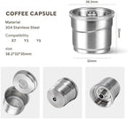 Reusable Coffee Capsules，Coffee Machine Stainless Steel Filling Pods Rich Cream,Compatible With Illy，X7 Y3 Y5(Right) - Image 2