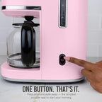 Nostalgia Classic Retro 10 Cup Coffee Maker, Pink - Image 4