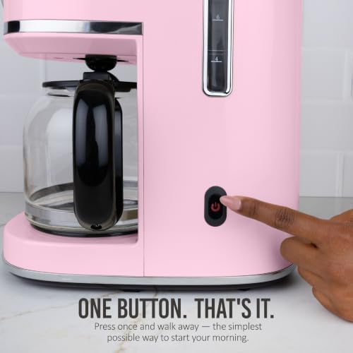 Nostalgia Classic Retro 10 Cup Coffee Maker, Pink - Image 4