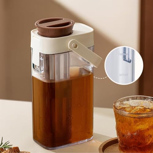 watchget Cold Brew Coffee Maker, 1000ml/35oz Iced Tea and Coffee Brewer with Removable 350 Mesh Filter, Portable Space-saving and Airtight Seal Pitcher for Home and Garden - Image 3