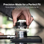 CREMA Coffee Products 58.5mm Hand Tamper & Distributor | Compatible with any 58mm | Double-Sided, Adjustable Depth Tool | Made with Durable 304 Stainless Steel | Black - Image 2