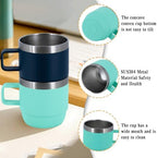 6 oz Stackable Mug, Stainless Steel cup with handle, Vacuum Insulated Espresso/Coffee Mug, shot Glass Set for 2-Piece Set for Coffee, Spirits, Wine, Tea-purple - Image 4