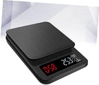 Electronic Coffee Scale with Timer 5kg Black LED Precision Sensors - Image 5