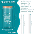 12-Pack Employee Appreciation Gifts Glass Cups, 16oz Coffee Cups - Image 4
