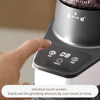 Conical Burr Coffee Grinder, 60 Settings, Anti-Static, Grey - Image 3