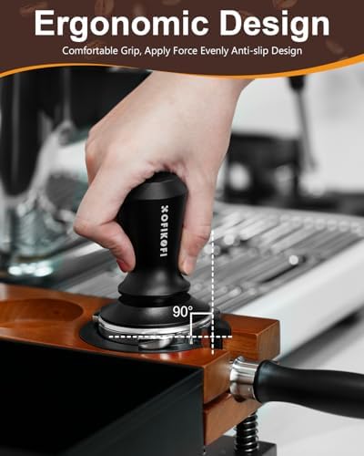 53.3mm Espresso Tamper, 30lbs Spring Loaded, Aluminum Handle, Ripple Base - Image 5