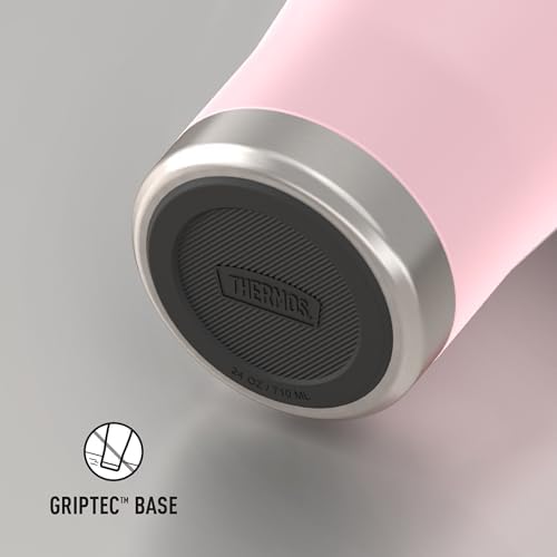 THERMOS Icon Series 24oz Stainless Steel Tumbler with Slide Lock Lid, Leakproof, Fits Cupholder, Dishwasher Safe, Griptec™ Non‑Slip Base, Keeps Drinks Hot 6 Hrs/Cold 22 Hrs, Sunset Pink - Image 6