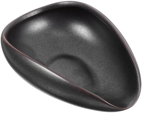 Tea Vessel Ceramic Coffee Bean Dosing Cup Coffee Bean Weight Tray Container Coffee Bean Measuring Cup Spoon Flower Loose Tea Scoop Coffee Bar Organizer Chinese Tea Ceremony Accessories (Matt Black) by QianShi