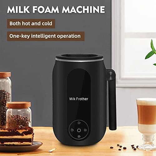 4 in 1 Milk Frother, 500W Electric Heater, 450ML Automatic Milk Frother, for Coffee, Macchiato, Cappuccino, Chocolate, Silent Function, Foldable Handle (US Plug) - Image 2