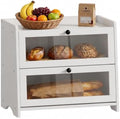 Bread Box for Kitchen Countertop Large Capacity with Top Storage Shelf by Unknown