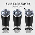 Pandance 20oz Stainless Steel Insulated Tumblers Bulk, Mix, 8 Pack - Image 2