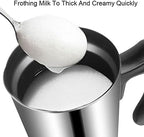 AIZYR Electric Detachable Milk Frother and Steamer Stainless Steel Milk Warmer with Hot & Cold Foam for Coffee, Hot Chocolates, Cappuccino,220v - Image 5